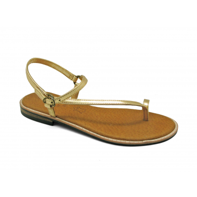 Women Sandals Flat SC-12 Gold Nappa